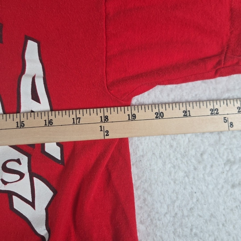 VINTAGE Nebraska‎ Cornhuskers T Shirt Medium Crewneck Single-Stitch 7 Logo Tag - Picture 5 of 9